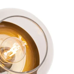 Design-Spot schwarz mit Gold und Rauchglas – Kyan