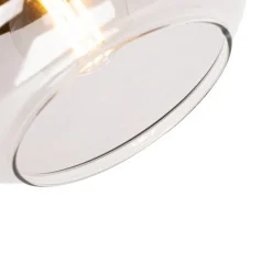 Design-Spot schwarz mit Gold und Rauchglas – Kyan