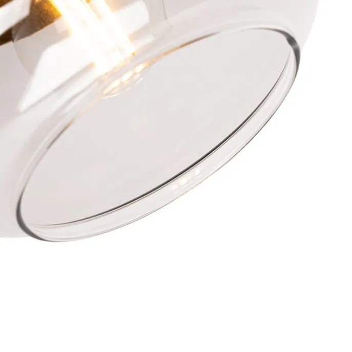 Design-Spot schwarz mit Gold und Rauchglas – Kyan