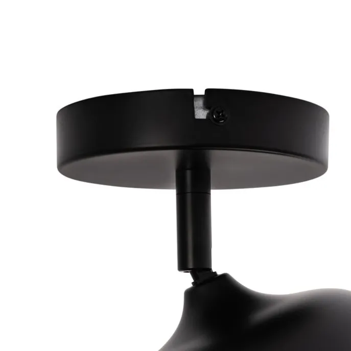 Design-Spot schwarz mit Gold und Rauchglas – Kyan