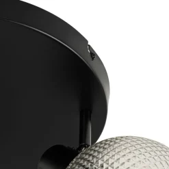 Design-Spot schwarz mit Rauchglas 3-flammig rund - Chico