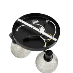 Design-Spot schwarz mit Rauchglas 3-flammig rund - Chico