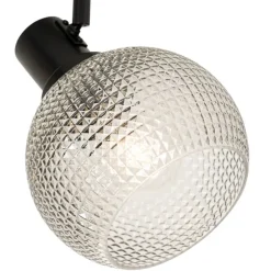 Design-Spot schwarz mit Rauchglas 3-flammig - Chico