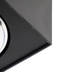 Design-Spot schwarz quadratisch 3-flammig - Kaya