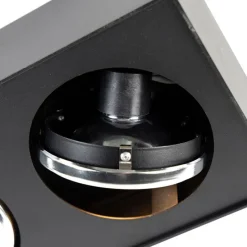 Design-Spot schwarz quadratisch 3-flammig - Kaya