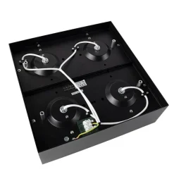 Design-Spot schwarz quadratisch 4-flammig - Kaya