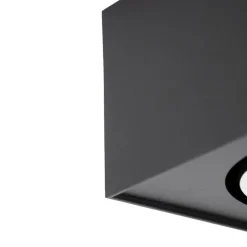 Design-Spot schwarz quadratisch 2-flammig - Kaya