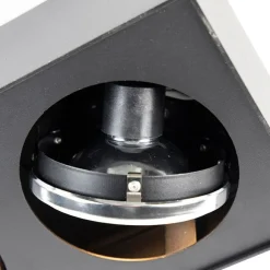 Design-Spot schwarz quadratisch 2-flammig - Kaya