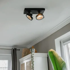 Designspot schwarz verstellbar 2-flammig - Go