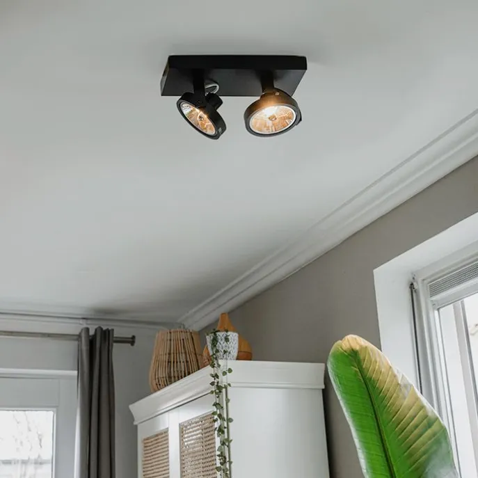 Designspot schwarz verstellbar 2-flammig - Go