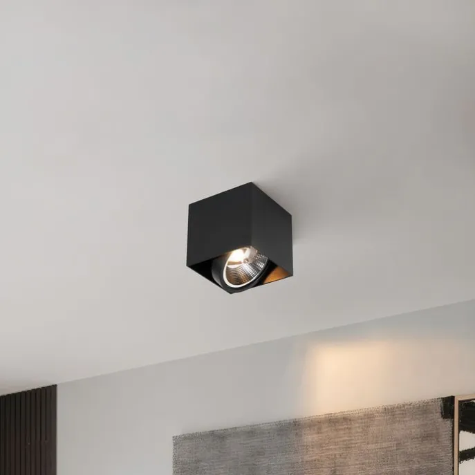 Design-Spot schwarzes Quadrat AR111 - Box