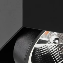 Design-Spot schwarzes Quadrat AR111 - Box