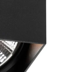 Design-Spot schwarzes Quadrat AR111 - Box