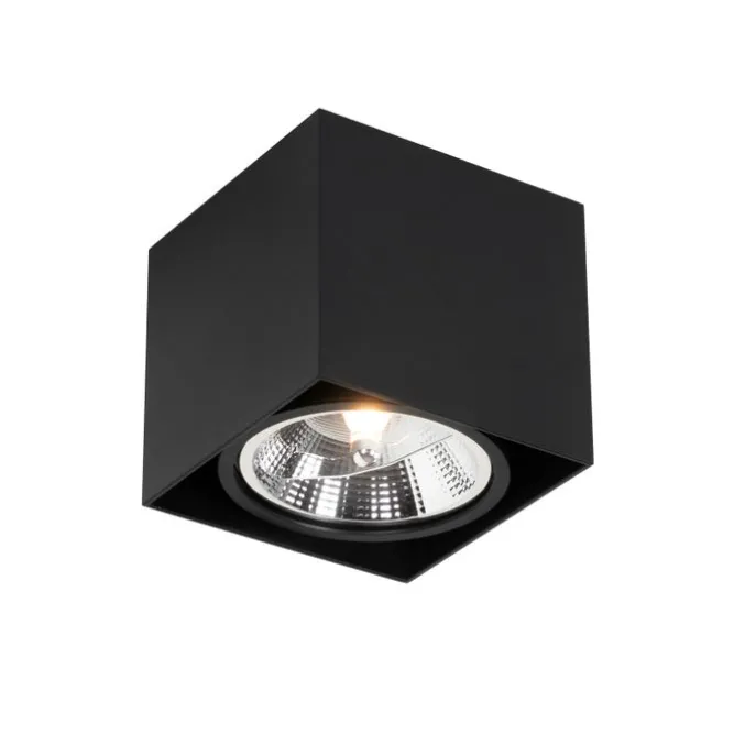 Design-Spot schwarzes Quadrat AR111 - Box