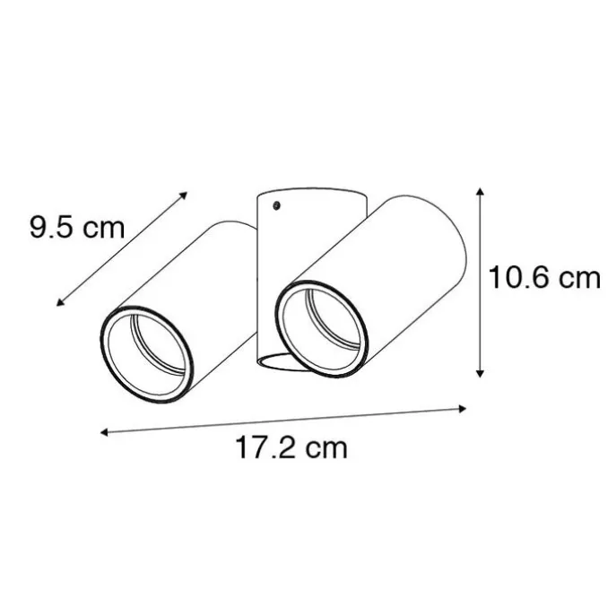 Designspot weiß 2-flammig verstellbar - Michael