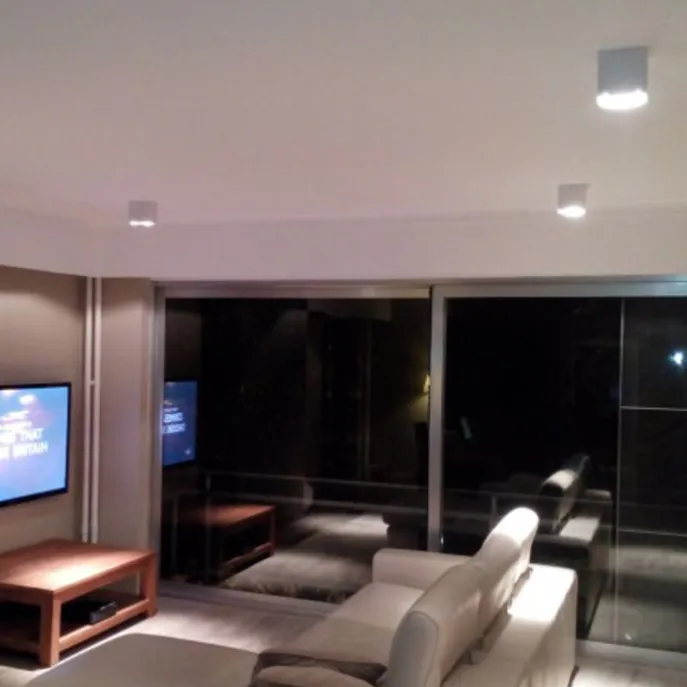 Design-Spot weiß rechteckig 2-flammig - Box