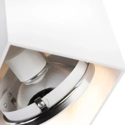 Design-Spot weiß rechteckig 2-flammig - Box