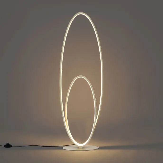 Design-Stehleuchte Beige inkl. LED 3-Stufen-Dimmbar - Boomerang