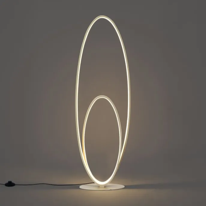 Design-Stehleuchte Beige inkl. LED 3-Stufen-Dimmbar - Boomerang