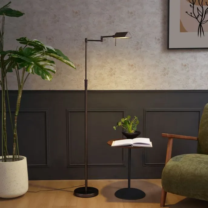 Design-Stehleuchte Dunkelbronze inkl. LED mit Touch-Dimmer - Notia