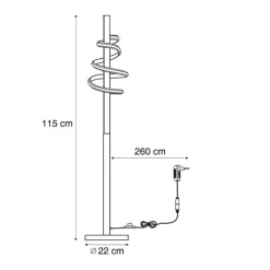 Design-Stehleuchte schwarz inkl. LED dimmbar - Rolla