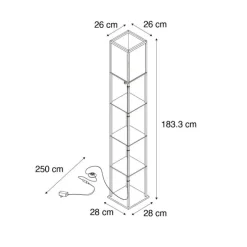 Design-Stehleuchte Schwarz-Weiß inkl. LED - Nea
