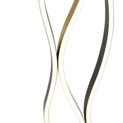 Design-Stehleuchte Schwarz mit Gold inkl. Dimmbarer LED - Blaze