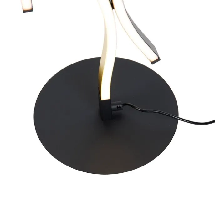 Design-Stehleuchte Schwarz mit Gold inkl. Dimmbarer LED - Blaze