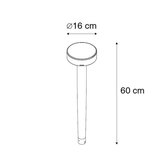 Design-Stiftspot schwarz inkl. LED und Dimmer IP55 Solar - Fiorina