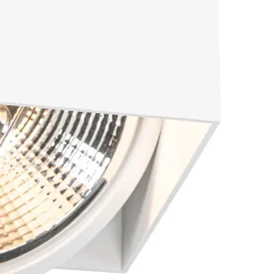Designstrahler weiß rechteckig AR111 2-flammig - Box