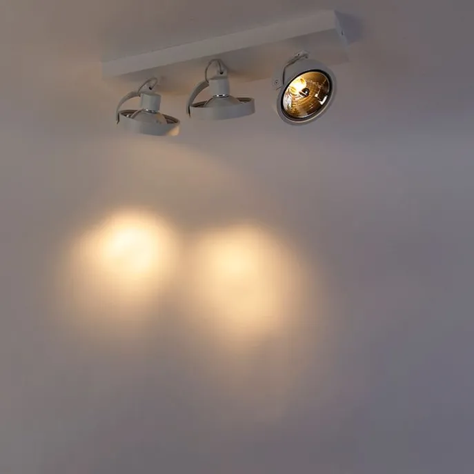 Designstrahler weiß verstellbar 3-flammig - Go