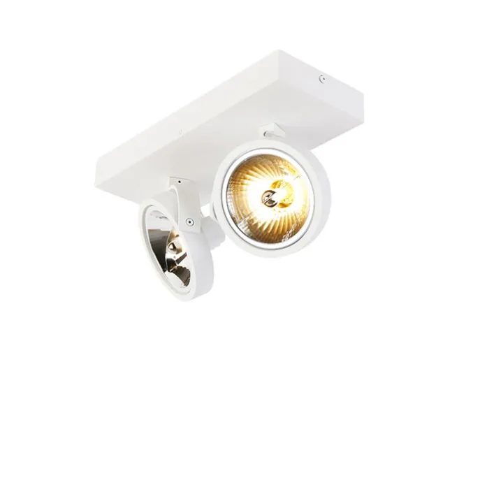 Designstrahler weiß verstellbar 2-flammig - Go