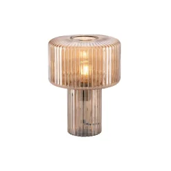 Design-Tischleuchte aus bernsteinfarbenem Glas - Andro