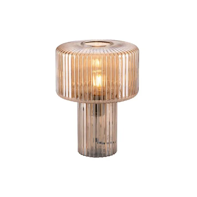 Design-Tischleuchte aus bernsteinfarbenem Glas - Andro