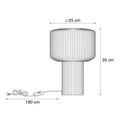 Design-Tischleuchte aus bernsteinfarbenem Glas - Andro