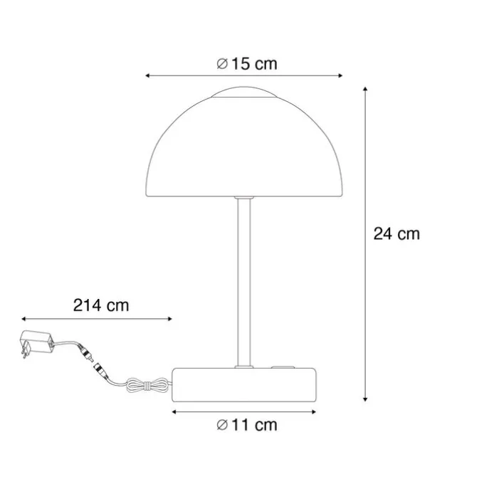 Design-Tischleuchte Dunkelbronze inkl. LED Dimmbar - Joya