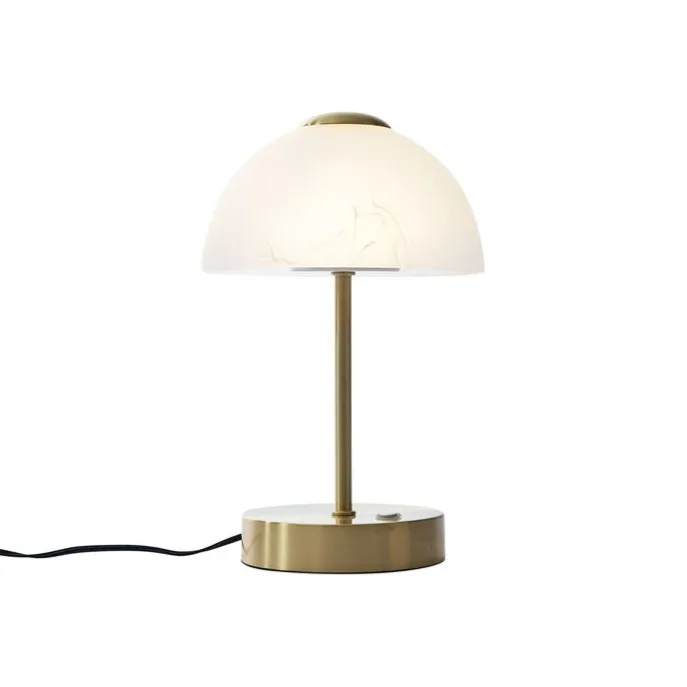 Design-Tischleuchte Gold mit Opalglas inkl. LED Dimmbar - Joya