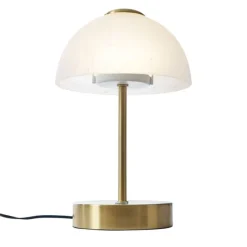 Design-Tischleuchte Gold mit Opalglas inkl. LED Dimmbar - Joya