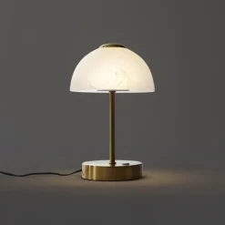 Design-Tischleuchte Gold mit Opalglas inkl. LED Dimmbar - Joya