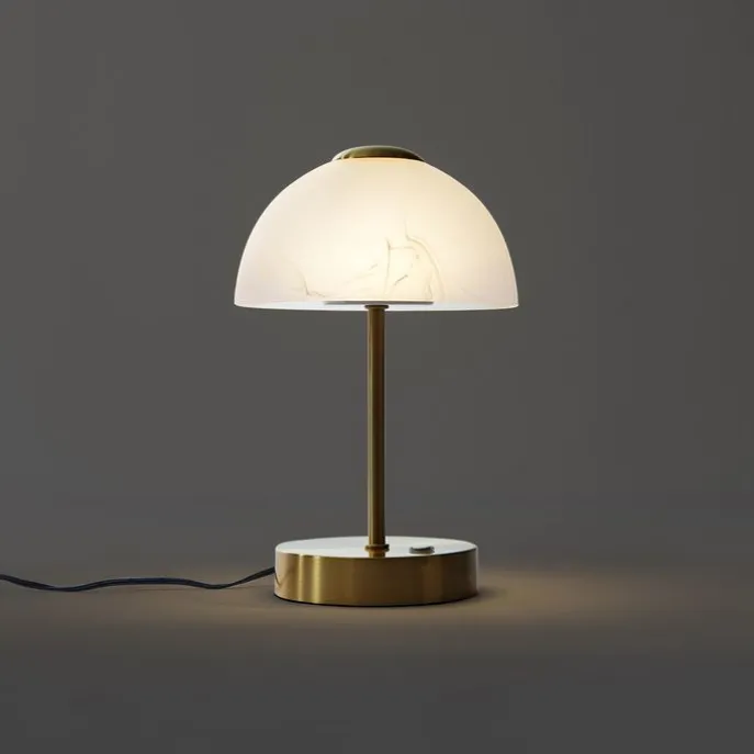 Design-Tischleuchte Gold mit Opalglas inkl. LED Dimmbar - Joya