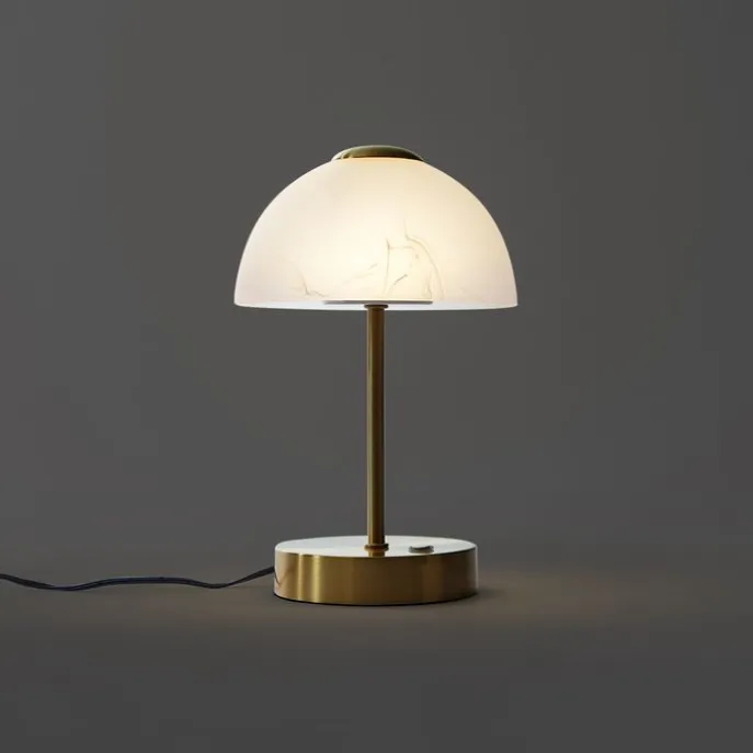 Design-Tischleuchte Gold mit Opalglas inkl. LED Dimmbar - Joya