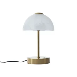 Design-Tischleuchte Gold mit Opalglas inkl. LED Dimmbar - Joya