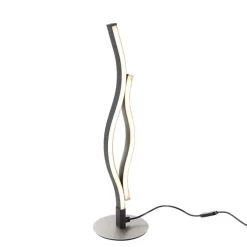 Design-Tischleuchte schwarz mit Silber inkl. LED 3-Stufen-Dimmbar in Kelvin - Blaze