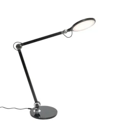 Design-Tischleuchte schwarz inkl. LED mit Touch- und Induktionsladegerät - Don