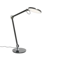 Design-Tischleuchte schwarz inkl. LED mit Touch- und Induktionsladegerät - Don