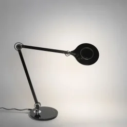 Design-Tischleuchte schwarz inkl. LED mit Touch- und Induktionsladegerät - Don