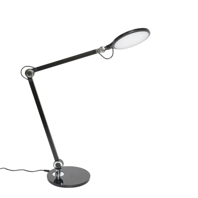 Design-Tischleuchte schwarz inkl. LED mit Touch- und Induktionsladegerät - Don