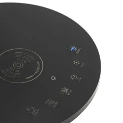 Design-Tischleuchte schwarz inkl. LED mit Touch- und Induktionsladegerät - Don