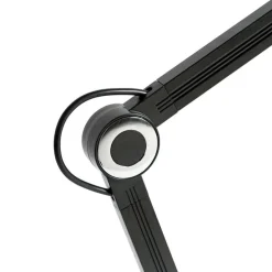 Design-Tischleuchte schwarz inkl. LED mit Touch- und Induktionsladegerät - Don