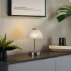 Design-Tischleuchte Stahl mit Opalglas inkl. LED Dimmbar - Joya